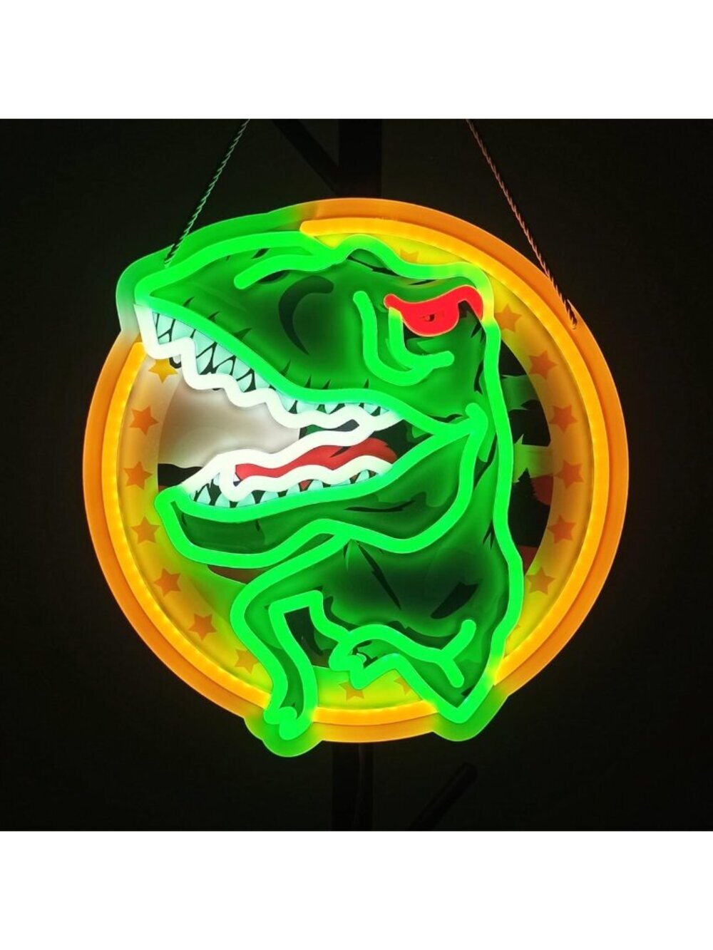 Neon T-Rex Sign Light | 13x13 Art Decor for Bar, Club, Bedroom, Cafe & Parties